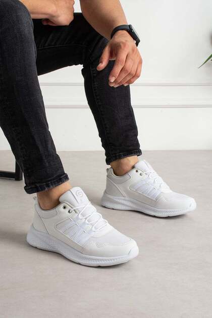 Men's Sneaker Daily Comfortable Sole Sports Shoes White