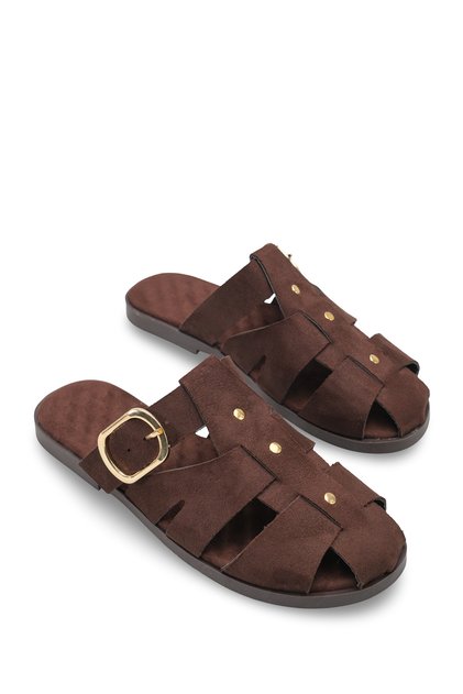 Elara Gioia Women's Slippers 001212 Brown