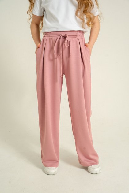 Front Pleated Soft Textured - Comfort Fabric Girls' Sweatpants