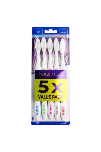 فرشاة اسنان آيس ناعم من تارا – 5 حبات | الوان متنوعة