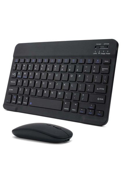 Rechargeable Bluetooth Keyboard and Mouse Combo Ultra-Slim Portable Compact Wireless Mouse Keyboard