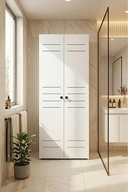 【Boutique310】80s パワーウーマン ホワイト Avmpark Seven Banyo Dolabı Çamaşır Makine Dolabı ve Kurutma