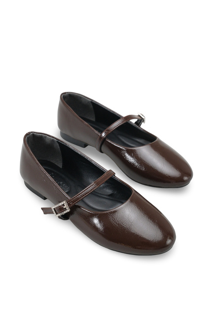 Phoebe Flora Orthopedic Women's Ballerinas 001201 Brown Rustic