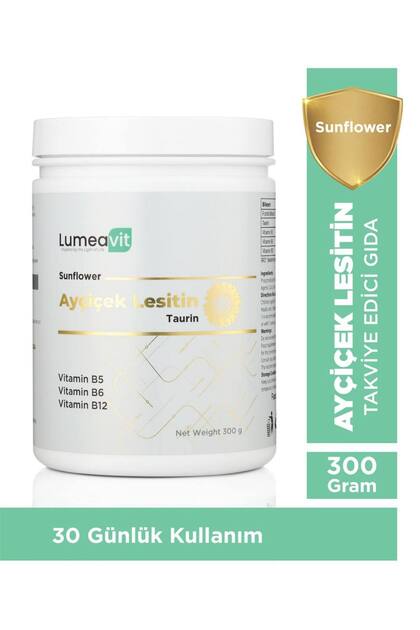 Fosfatidilkolin Ayçiçek Lesitin, Taurin, Vitamin B-5, Vitamin B-6, Vitamin B-12 300 gr.