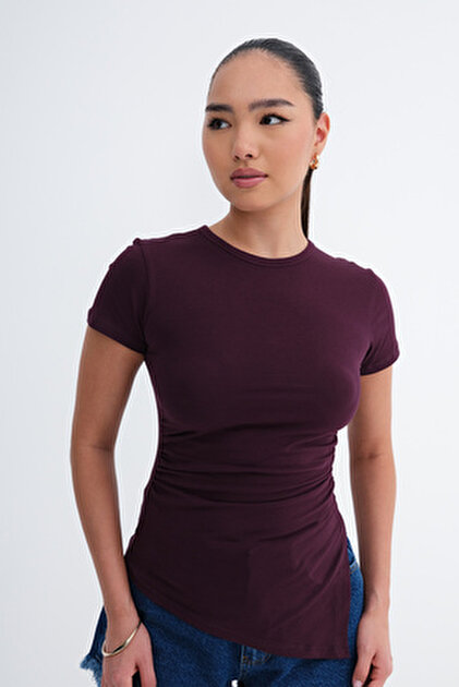 Addax Asimetrik Kesim Basic T-shirt P1906 - Fiyatı, Yorumları