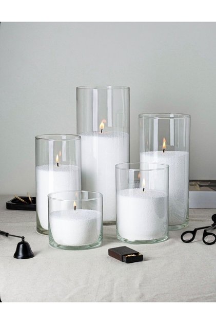 White Wax Sand Candle Kit 500g with 15 Cotton Wicks