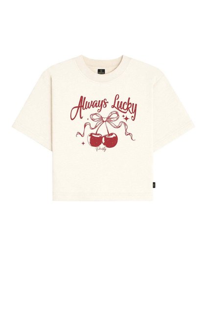 Always Lucky Cherry Printed Crop T-Shirt