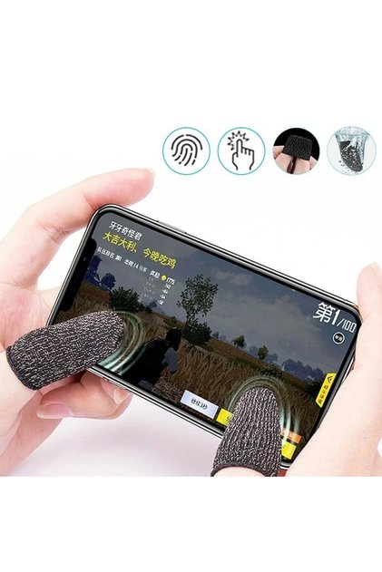 Gaming Finger Sleeves (Pair) Sweatproof Breathable Design for Better Control in Pubg and Games Medina Shop