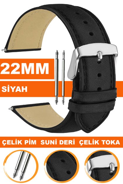 Classic Model Leather Watch Band Strap Compatible with 22mm Watches Al11Db-22Mm