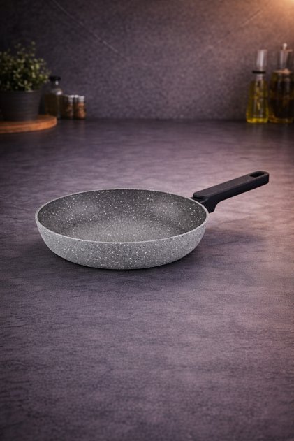 Valeria 26 cm Granite Griddle Pan Gray Non-Stick