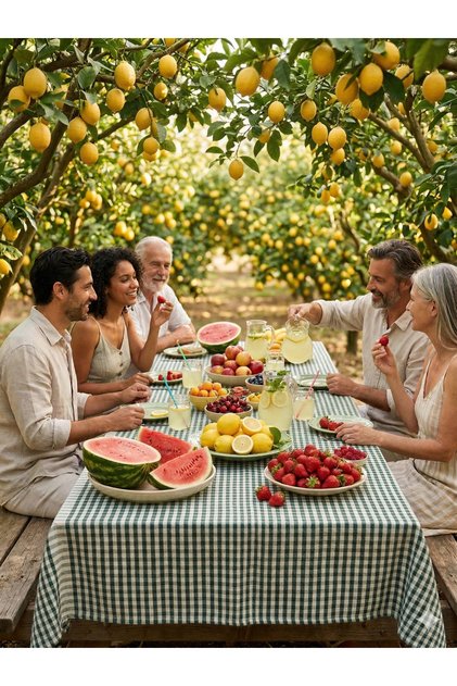 Picnic Mat Pöti̇kare Fabric Tablecloth