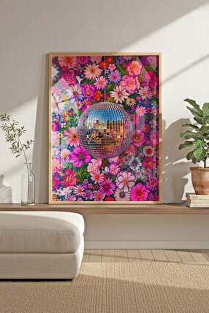 bukashops dopamin Decor Retro Araba ve Lama - Ahşap Çerçeveli