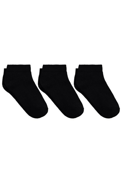Civil Boys' Black 3-Piece Boys' Booties Socks | School Nursery and Daily Use
