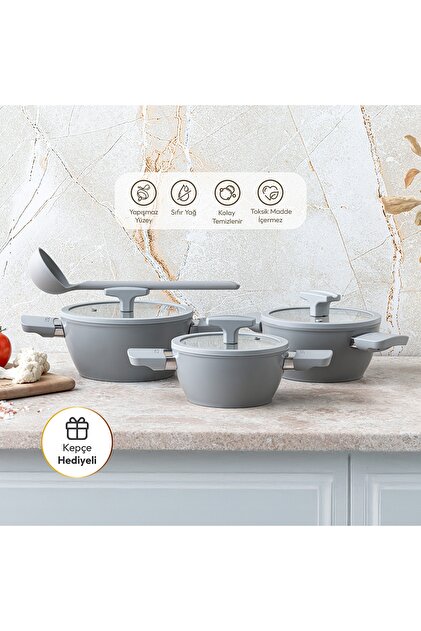 Emsan Swiss Crystal RS 6 Parça Midi Tencere Seti - Fiyatı, Yorumları