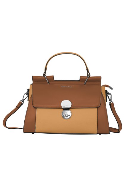 Prime Collection Women's PU Leather Handbag with Top Handle & Shoulder Strap