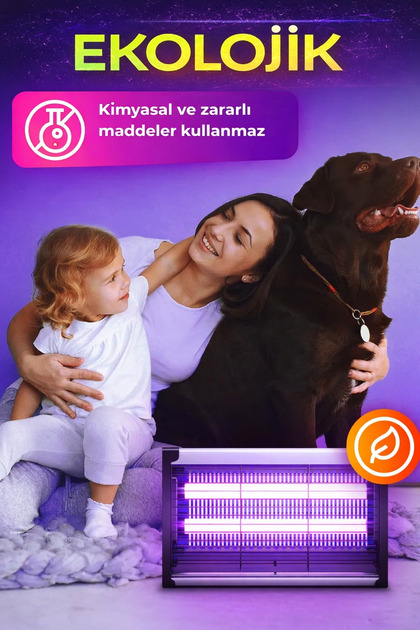 Xolo Mor Işıklı Elektrikli Led Sinek Yakalayıcı Cihaz 8W 50m2