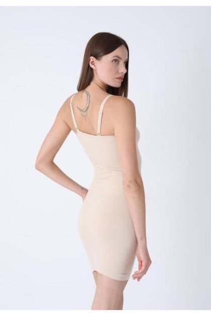Serena Shapewear dress, thin adjustable straps, beige- Trendyol Serena Shapewear dress, thin adjustable straps, beige- Trendyol