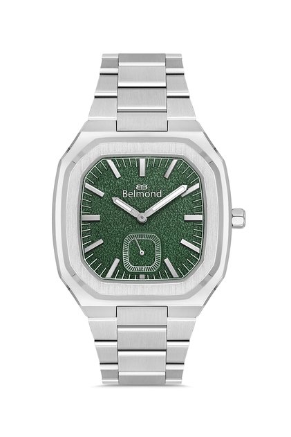 Kng1154.370 Silver & Green Steel Cord Men's Wristwatch