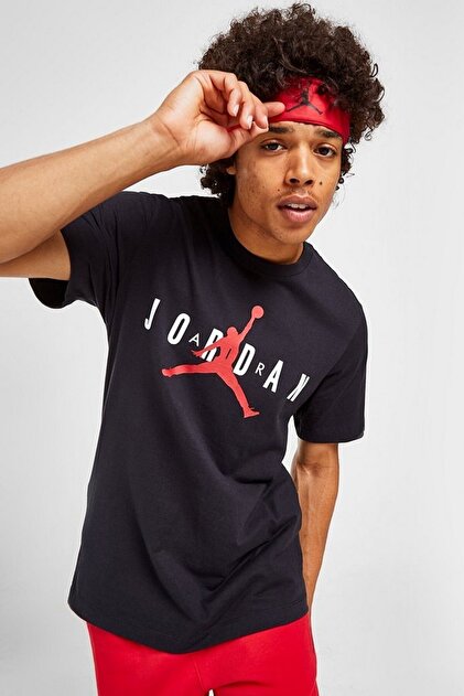 Nike Jordan Air Wordmark Graphic Tshirt Orange Jordan Grafik