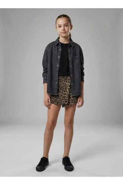 Girl's Leopard Shorts Skirt