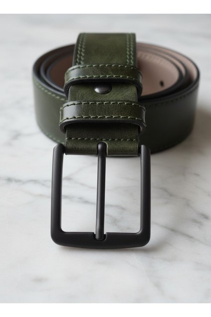 Men's Belt Suitable for Green Jeans and Canvas