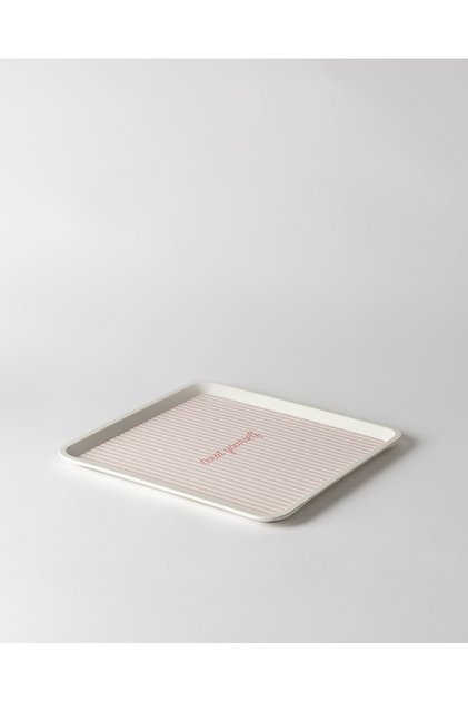 Vagony Square Tray - White/Powder