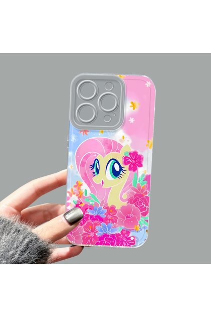 iPhone 14 Pro Compatible Camera Protected Anti-Shock Aesthetic Print Patterned Transparent Silicone Case