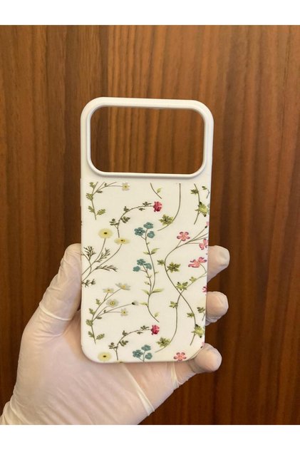 iPhone 17 Pro Max Vine Flower Printed Silicone Phone Case Cover
