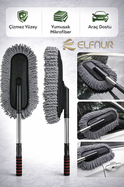 EZERE Ls-426 Teleskopik Araç Temizleme Fırçası Oto Yıkama Paspası