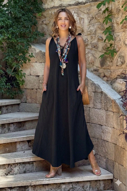 princess polly baby blue dress Black Linen Dresses | Black Linen Summer Dresses