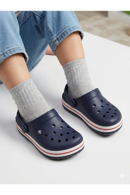 Dark Blue Children's Cross Slippers