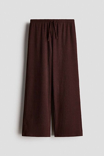 Textured jersey trousers