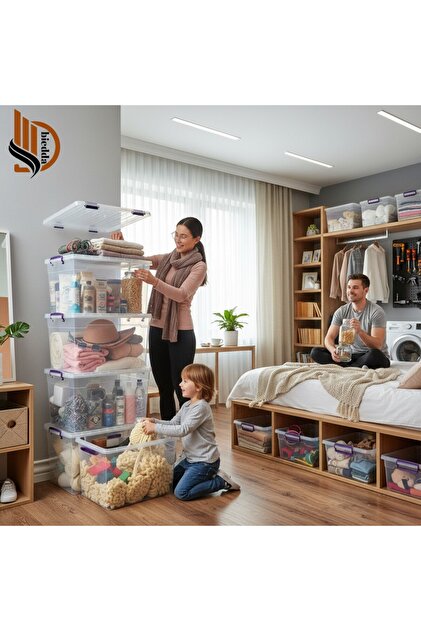 ZİVORA 5'li Set 30 Litre (30x5) Yatay Erzak Saklama Kabı Plastik