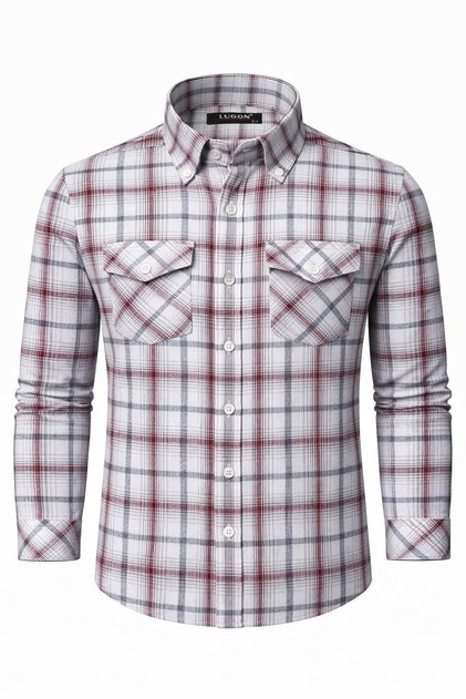 Lugon Classic Double Pocket Long Sleeve Men's Shirt 7615