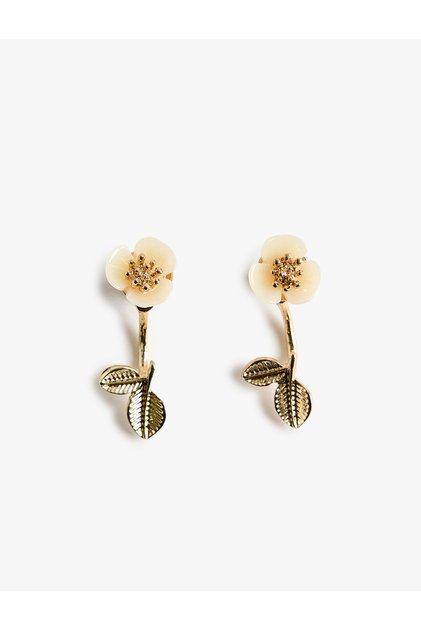Dangle Steel Mixed Flower Earrings