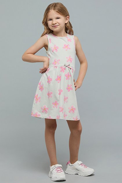 Printed Sleeveless A-Line Dress