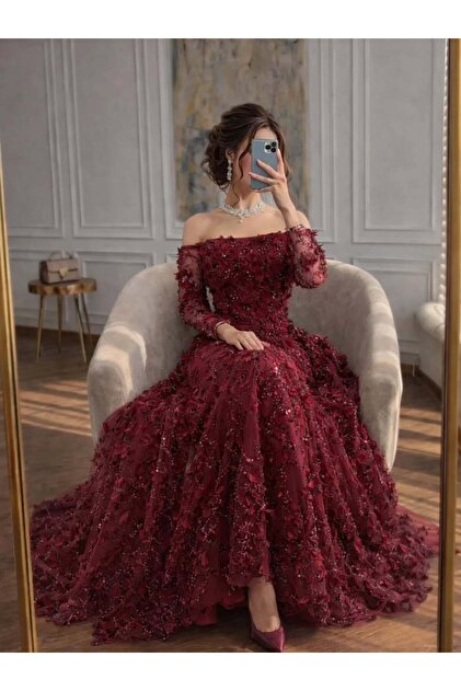 plus size 2 piece evening dresses Plus-Size Long Halter Prom Dress with Side Sash Burgundy / 4X main image 0