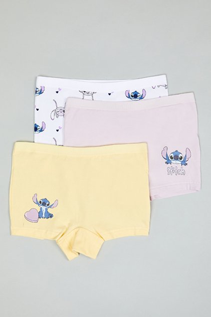 3 Pack Stitch Print Boyshorts