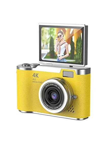 KAZEMTECH 4K Dijital Retro Video Kamera 48MP 18X Zoom Flaşlı (32GB