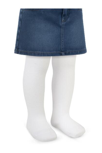 Plain 6- Baby Girl Pantyhose - Ecru