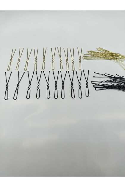 Gold Thin Hairpin & Black Thin Hairpin 10+10