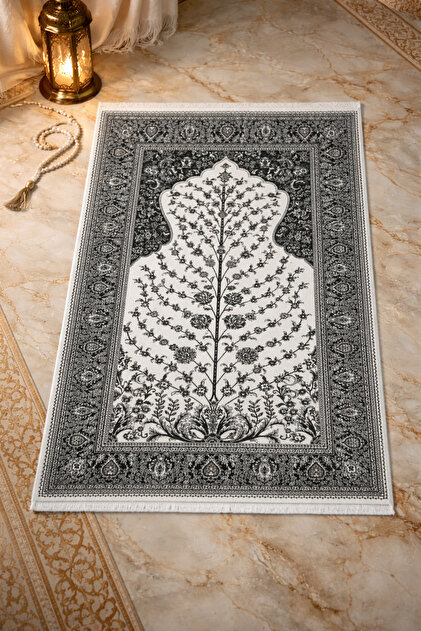 Bambu Viscon Dokuma Halı Seccade Namazlık %100 Doğal İplik
