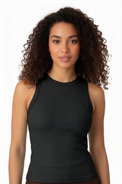 Women's Cotton Camisole Zero Sleeve Athlete Bodysuit(1615)