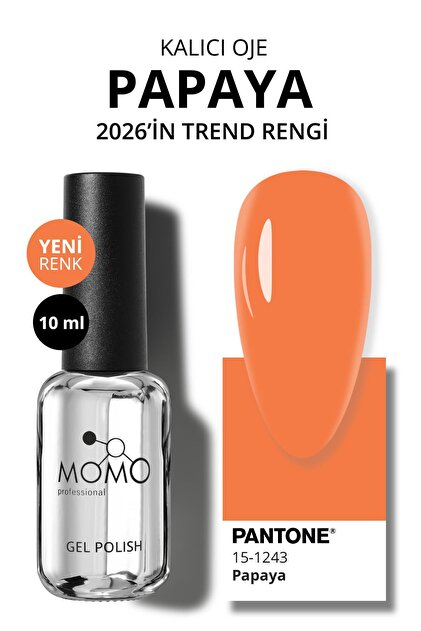 Kalıcı oje Pantone Papaya, Pastel Turuncu, 10 ml