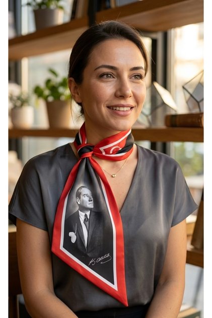 K.Atatürk Themed Patterned Tie/Scarf