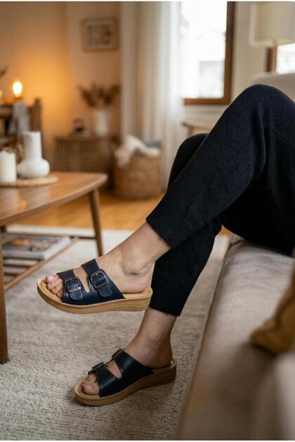 Soft Leather Anatomical Light Sole Mother's Slippers