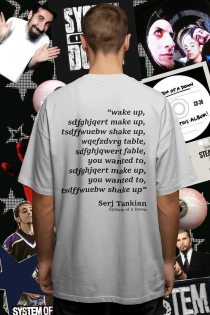System of a down "Chop Suey" Printed Unisex Oversize 24/1 100% Cotton T-Shirt