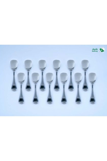 ملعقة آيسكريم سادة استانلس ستيل مصري 12 حبة