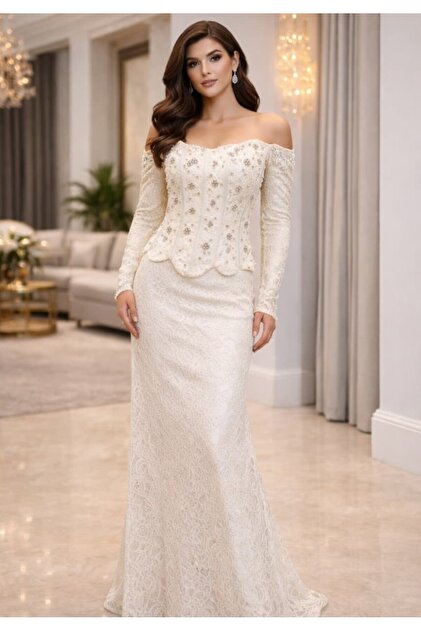 sachin and babi light blue dress Kayla White dress with an elegant and sophisticated design and modern  details, perfect for special occasions.- Trendyol