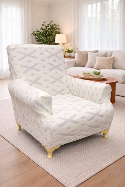 Lycra Elastic Slip-On Welsoft Single Sofa Cover Sofa Cover (the Product Is 1 Piece)